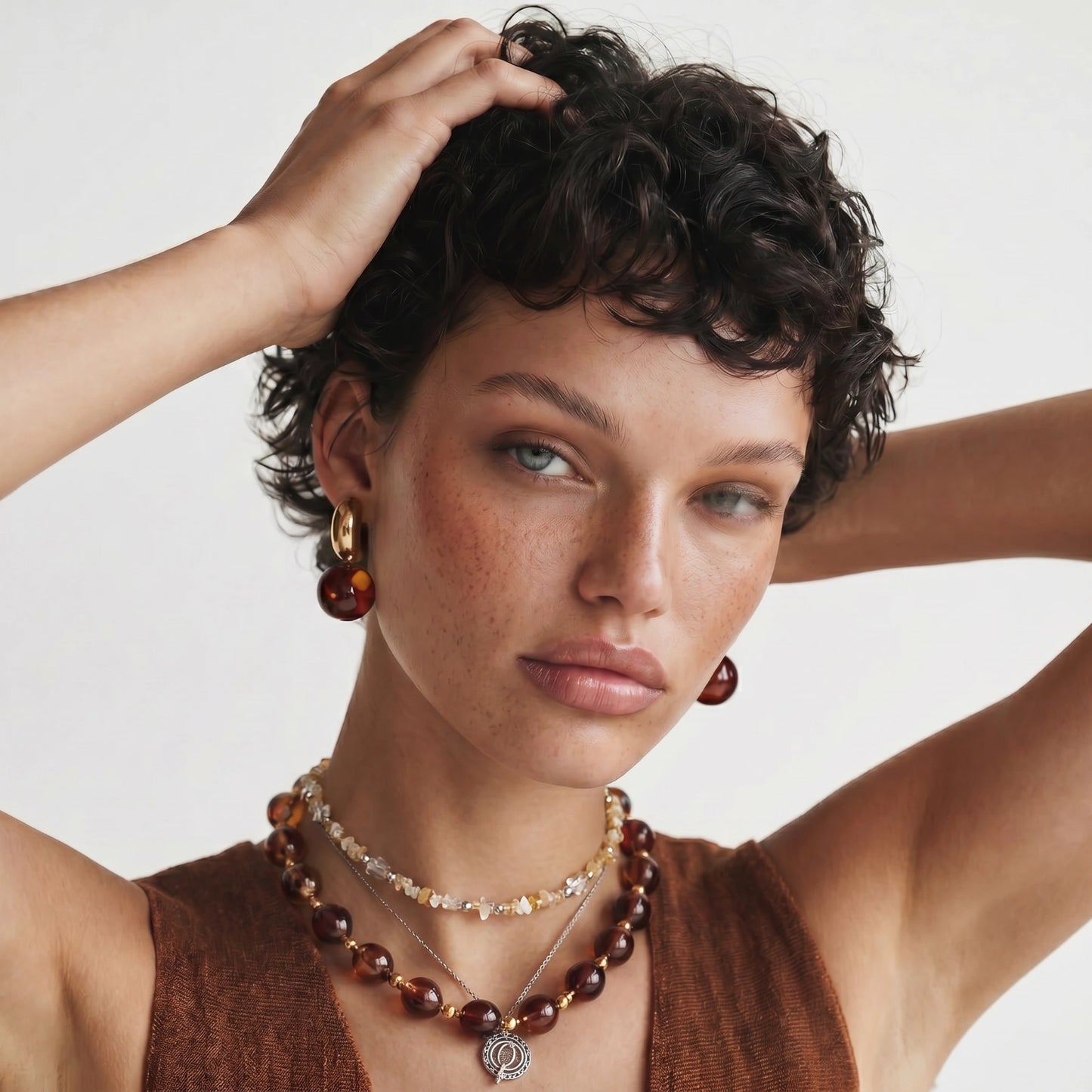 Earthbound Layered Necklace by MUKUN