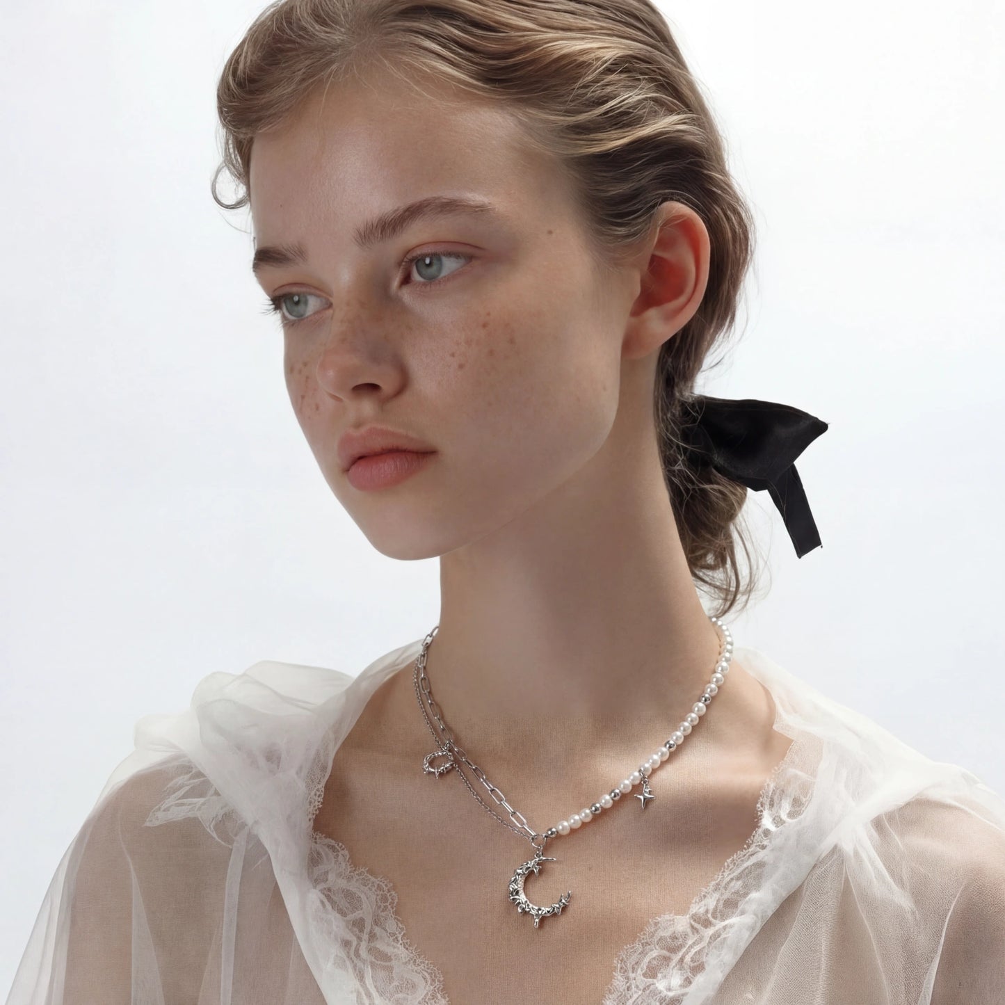 Celestial Moon Necklace by MUKUN