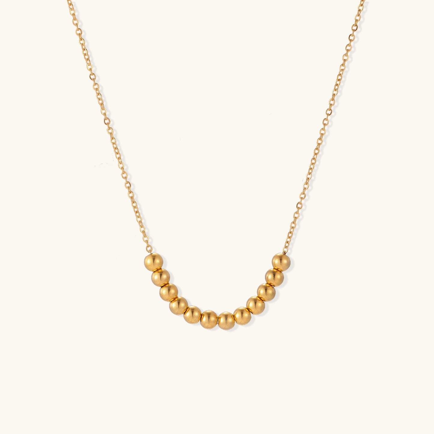 Golden Sphere Necklace by MUKUN