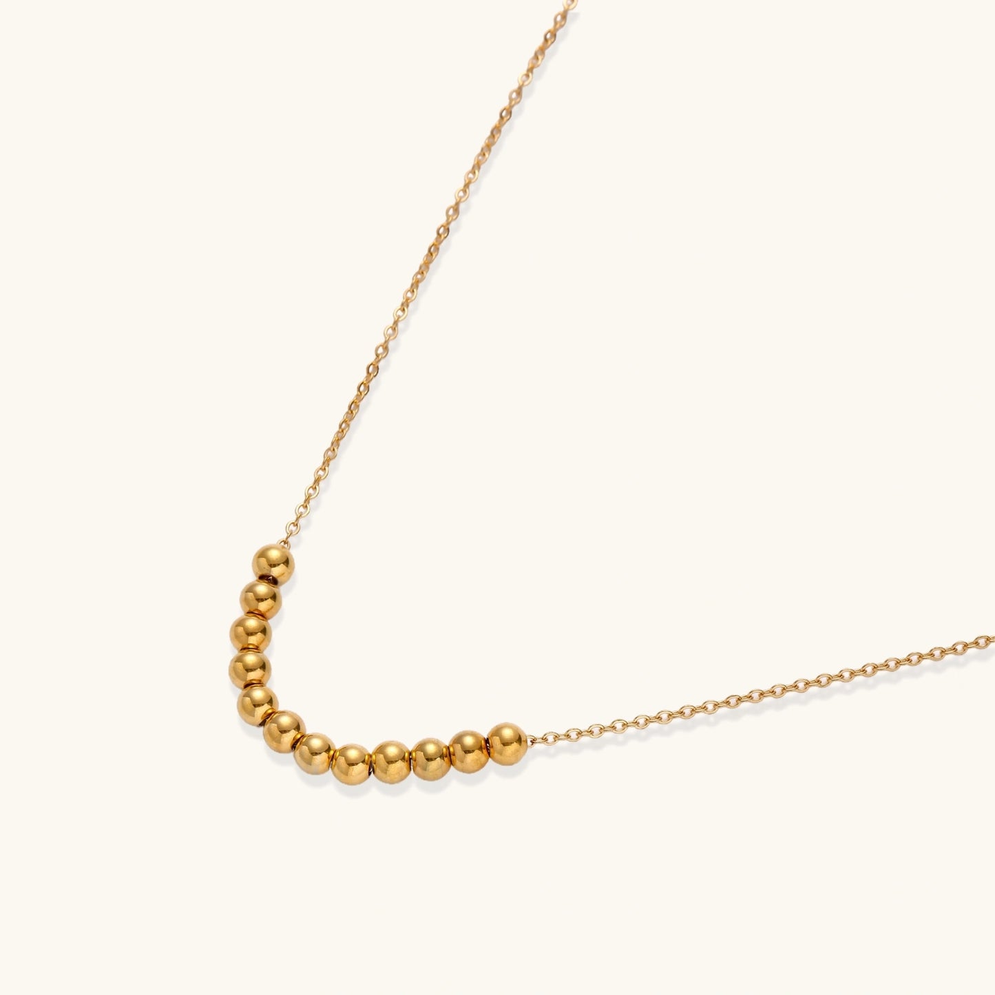 Golden Sphere Necklace by MUKUN