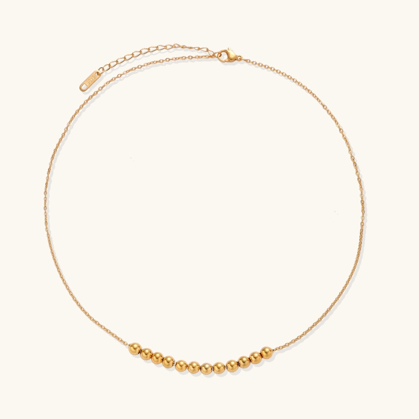 Golden Sphere Necklace by MUKUN