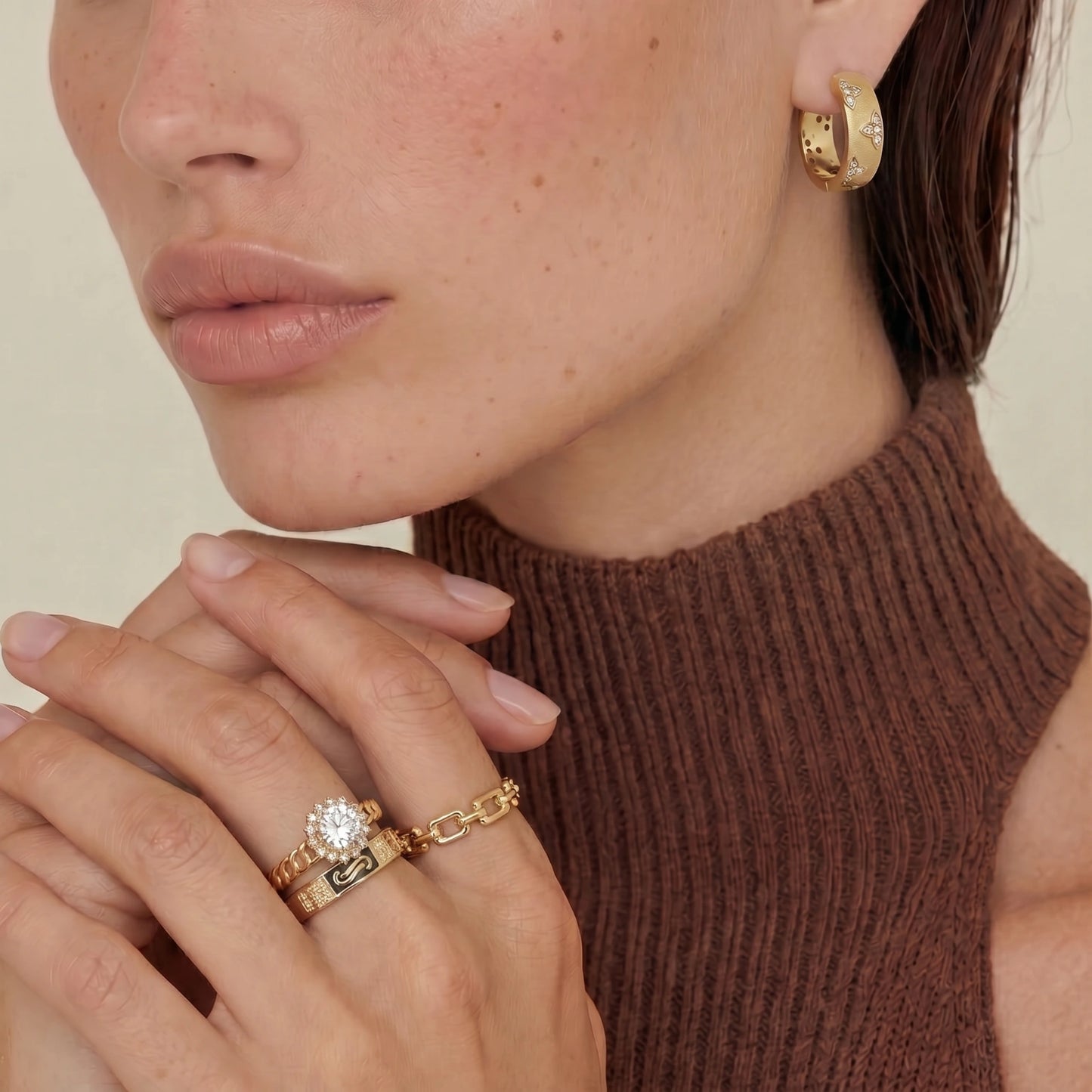 Golden Hour Chain Ring Set by MUKUN